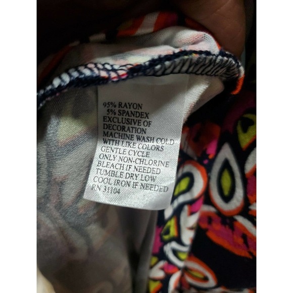 Crown & Ivy Women's Blue Polyester Round Neck Long Sleeve Knee Length Dress S - Picture 9 of 10